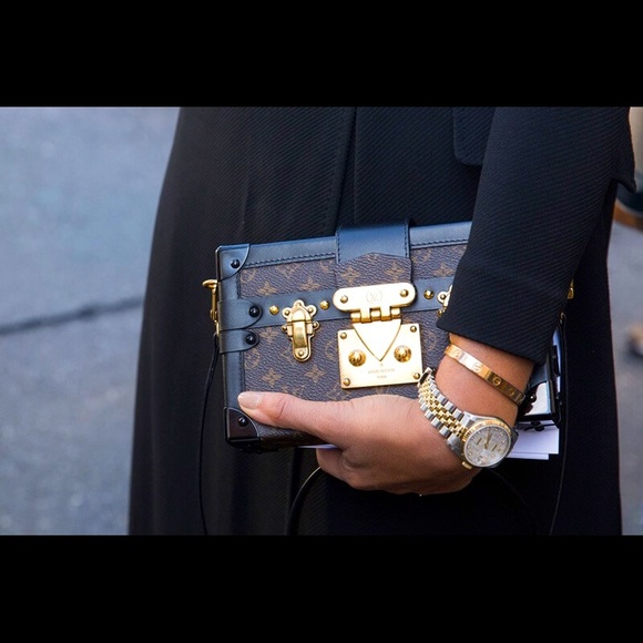 Petite Malle 2021 LV Louis Vuitton Handbag Crossbody Clutch Logo FULL SET ! - Picture 9 of 16